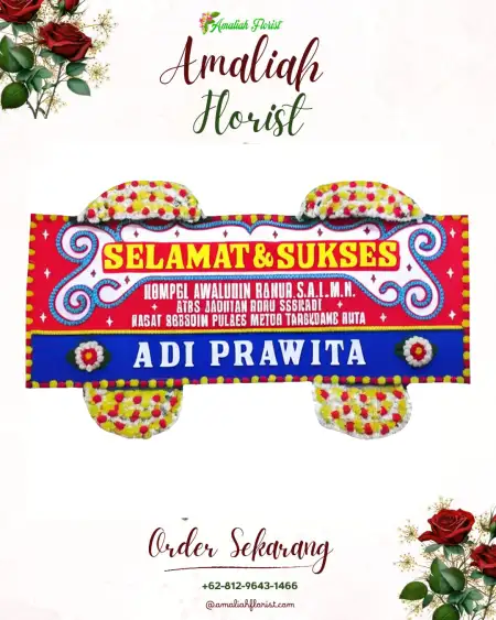 Papan Bunga Ucapan Selamat Pangkah